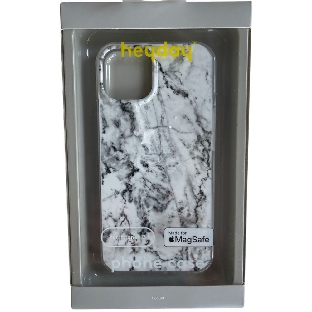 Heyday Phone Case for Apple iPhone 13 with MagSafe - White Marble - New in Box